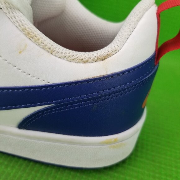 ✅Nike Court Borough Low 2 GS White Deep Royal Big Kids Sneakers Youth 7Y Shoes - Picture 6 of 11